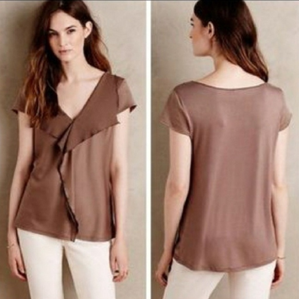 Anthropologie Meadow Rue Cascade Blouse